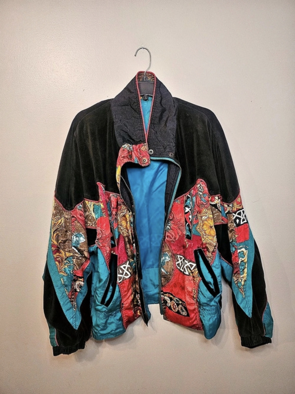 Vintage Otello Pelle Abstract Print Windbreaker